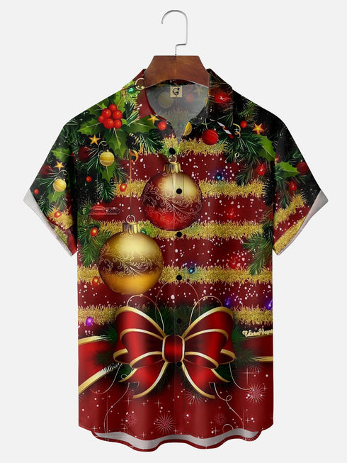 Men's Christmas Funny Graphic Short Sleeve Hawaiian Shirt